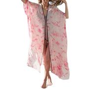 Watreketal Elegante camicetta da spiaggia da donna cardigan ampio copertura aperta sul davanti maxi abito per piscina vacanza caftani floreali per donne loungewear costume da bagno da donna