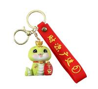 Watreketal Elegante Serpente Zodiaci Porta Chiave Accessoria Accessorio Portatile Resina in Metallo Robusto Ricordi per La Raccolta E Regali Uso Giornaliero Porta Chiave Lucidata