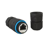 Watreketal Ethernet Esterno RJ45 Accoppiatore Cat6 IP68 Connettore Ethenet Resistente alla Polvere Protetta per Cablaggio Area Grave