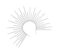 Watreketal Fascia per capelli, corona vintage, fascia per la madre di Dio Coroncina a spillo per spettacoli teatrali per addio al nubilato