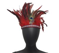 Watreketal Fascia per capelli, fascia per capelli per costume MardiGras decorazione per capelli indiana LasVegas Celebration Stage Performance Copricapo