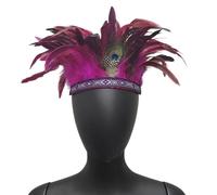 Watreketal Fascia per capelli, fascia per capelli per costume MardiGras decorazione per capelli indiana LasVegas Celebration Stage Performance Copricapo