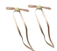 Watreketal Fermagli per capelli, 1 pz/2 pezzi, nastro lungo per capelli, a forma di rosa e fiocco, fermaglio per capelli a molla, per fotografia, coda di cavallo, diadema