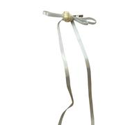 Watreketal Fermagli per capelli, 1 pz/2 pezzi, nastro lungo per capelli, a forma di rosa e fiocco, fermaglio per capelli a molla, per fotografia, coda di cavallo, diadema