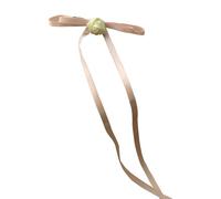 Watreketal Fermagli per capelli, 1 pz/2 pezzi, nastro lungo per capelli, a forma di rosa e fiocco, fermaglio per capelli a molla, per fotografia, coda di cavallo, diadema