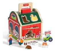 Watreketal Forma Abbinamento Puzzlebox Giocattolo Fumetto Fatteria Animale Puzzle Bloccato Gioco Cerebrale Apprendimento Sensoriale per Bambino Che Regalo Compleanno per La Fattoria Puzzle Sviluppo