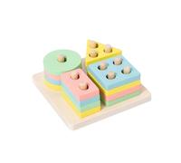 Watreketal Forme Puzzle Giocattolo Smistamento in Legno E Pilastri Impilanti Blocchi La Forma del Giocattolo Abbinata All'istruzione Precoce per I Bambini Piccoli