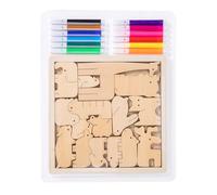 Watreketal Giocattolo del Puzzle per Gioco Bambini in Legno Fai -da -Te Game da Tavolo Sensoriale Bambini Che Disegna Un Regalo Compleanno Compleanno Animale in Legno