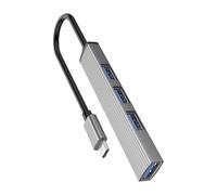 Watreketal Hub Tipo C USB in Alluminio con 1xusb3.0 3xusb2.0 Porta Trasferimento dei Dati Altamente velocità Progettazione per Dispositivi per Laptop PC USB C HUBS ALLUMINI