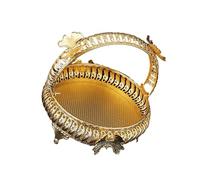 Watreketal In Metallo Da Ciotola Frutta 5 Litri Grandi Dimensioni Che Servono Torte Vassoio Manico Comodo Per L'uso Quotidiano Regali Decorazione Tavolo Elegante