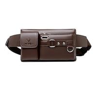 Watreketal Marsupio,Marsupio da uomo di grande capacità multifunzionale monospalla alla moda Borse da petto da uomo Borsa a tracolla casual in pelle PU