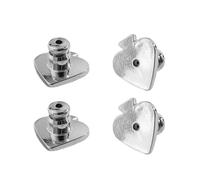 Watreketal Pacchetto 4 Dorsi Orecchini Frizioni Sicure Tappi per Le Spalle A Forma Cuore Adatto I Perni Le Orecchie Orecchio della Piercing