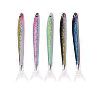 Watreketal Penna a sfera creativa a forma di pesce, colore nero/blu, per premi di classe per bambini, Natale, Halloween, regalo di quasi anno fustellato per la creazione di biglietti