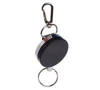 Watreketal Retrattore da pesca per porta mulinello retrattile in acciaio cavo di accesso cordini da pesca con moschettone