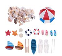 Watreketal Spiaggia per Ombrello Kit Conchiglie in Miniatura Paesaggio Fata 1/12 Bambola G Bambola Accessori La Casa