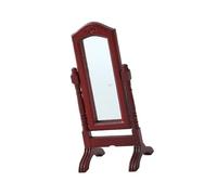 Watreketal Stili Retro CHOULLE degli Vetro 1/12 in Legno in Vetro da Pavimento per Progetti Artigianali Decorazioni per La Camera da Letto in Miniatura Accessorio