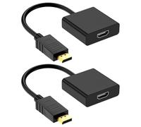 Watreketal Supporto Convertitore da DP A HDMIS RISOLUZIONE 4K@30Hz con Trasmissione Sincronizzazione Video Musicale per per Laptop PC Monitor DP A HDMIS Convertitori Gold Plate