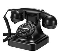 Watreketal Telefono Fisso Fisso Classico Tradizionale Campane Meccaniche Cord Operate Facili Funzionalità Richiamo della Durata Build Telefonica per La Rete Fissa con Funzione Richiamo