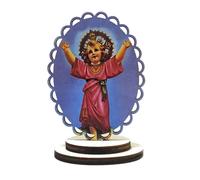 Watreketal Vernice A Mano Santa Madre Scultura Figurina in Piedi in Legno Ideale per Stili Europei Decorazioni per La Casa E Dono Che Danno Statua