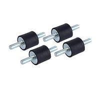 Watris Veiyi 4 cuscinetti in gomma M6, vite a doppia testa, ammortizzatori di vibrazioni M6, 20 x 20, ammortizzatori in gomma per compressori d'aria, motori diesel, motori a benzina