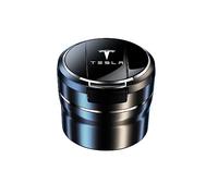 WatSKY Auto LED Posacenere,per Tesla Model 3 Model X Model S Model Y,Acciaio Inossidabile con Coperchio Portatile Sigaretta Portacenere Rimovibile Facile Pulire,B