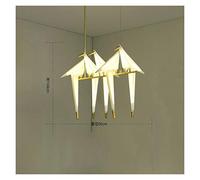 WaTsKY Lampadario Moderno Gabbia per Uccelli Lampadario di Carta Ristorante Camera da Letto Camera dei Bambini Lampadario Lampadario di Design Origami Lampada a Sospensione (Colore Corpo: Prugna)