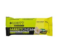 +Watt Barrettone 2.0 - Barretta proteica a basso contenuto di zuccheri, ideale come spuntino bilanciato - Singola barretta - Gusto Vaniglia