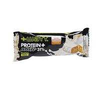 +Watt Protein+ White - Barretta proteica al 31% ricoperta con glassa di latte - Singola barretta - Gusto Cappuccino