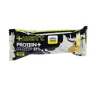 +Watt Protein+ White - Barretta proteica al 31% ricoperta con glassa di latte - Singola barretta - Gusto Vaniglia
