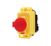 Wattive KJD17B Interruttore a Pulsante 220V On-Off, Interruttore di Sicurezza Magnetico Impermeabile IP55 Interruttore Bipolare 16A 250V 5 pin per Macchine da taglio, Perforatrici, Rettificatrici