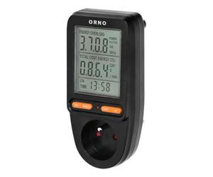 Wattmetro, Calcolatore di Energia con Display, Nero, OR-WAT-435/B