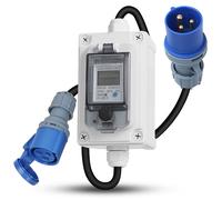 Wattmetro Digitale Mobile con Spina CEE 230V IP67 Misuratore Consumo Elettrico