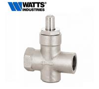 WATTS - Rubinetto M-F da 1/4'' portamanometro nichelato a pulsante per ma