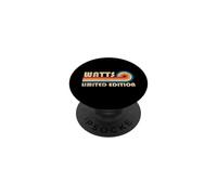 WATTS Surname Retro Vintage 80s 90s Birthday Reunion PopSockets PopGrip Adesivo
