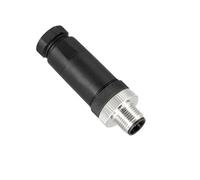 WATTSBVD Connettore sensore M12 IP67 Impermeabile Maschio e Femmina accoppiamento filettato a Vite 3 4 5 8 12 Pin Tipo A Angolo Elettrico(M12 Male PG7,4P)