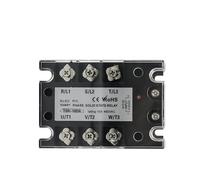 WATTSBVD Relè statico trifase SSR TSR SSR-10DA SSR-40DA SSR 25A 60A 80A 100A Controllo CC AC 480V 5-32V Ingresso Dissipatore Termico in Alluminio(80A)
