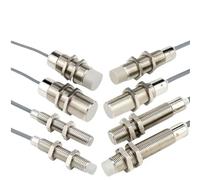 WATTSBVD Sensore di prossimità capacitivo M8 M12 M16 M18 M30, rilevatore corpo metallico o non metallico, PNP NPN NO NC 1 mm 2 mm 3 mm 4 mm, impermeabile(M8, testa piatta NPN NO_1MM)