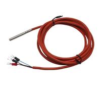 WATTSBVD Sensore di Temperatura Impermeabile con sonda termocoppia PT100 a 3 Fili di Classe 6 * 60 mm e Cavo in Silicone for Alte Temperature(with 2m Cable)