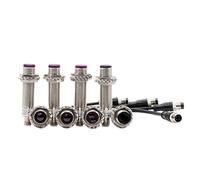 WATTSBVD Sensore Ottico fotoelettrico Metel M18 MH18 con connettore, riflettore diffuso, Tipo a Fascio Passante, Interruttore di prossimità(Blue,NPN No)