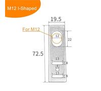 WATTSBVD Staffa di Supporto for Guida DIN C45 da 35 mm for Amplificatore di commutazione sensore M3 M4 M6 M8 M12 M18 E3X-NA11 Installazione di prossimità(I-Shaped Bracket M12)