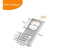 WATTSBVD Staffa di Supporto for Guida DIN C45 da 35 mm for Amplificatore di commutazione sensore M3 M4 M6 M8 M12 M18 E3X-NA11 Installazione di prossimità(I-Shaped Bracket M30)