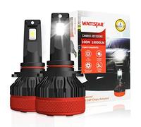 wattstar Lampadine per fari a LED HB3 9005 con decoder Canbus, kit di conversione per fari a LED 100W 18000LMS, bianco puro 6500K per fari a LED anabbaglianti o abbaglianti, luminosità del 600%