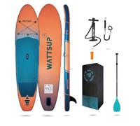 Wattsup - SUP Stand Up Paddle gonfiabile F11 11' - 335x81x15 cm Dropstitch - Pacchetto completo: Pagaia, Leash, Pompa, Borsa da trasporto - Fino a 150 kg - Blu