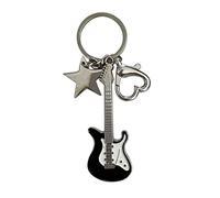 WaTudouYe Y2k - Portachiavi per chitarra con pentagramma, stella Aesthetic per Woweet Cool Trend, stile vintage, accessorio estetico, Nero , As Picture Show