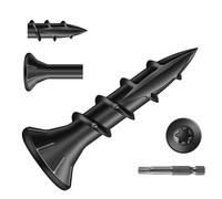 Wavanta 50 viti per terrazza, 4,2 x 19 mm, colore nero, viti a testa piatta con attacco Torx, rivestimento epossidico antiruggine, con punta Torx T25