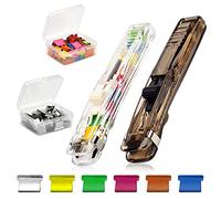 WAVATA 2 pinzatrici a clip, riutilizzabili, mini cucitrice portatile, cucitrice manuale senza cuciture, con 100 punti per la casa, l'ufficio