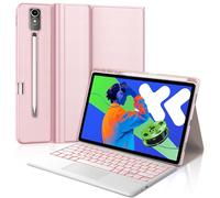 WAVATA Tastiera per Lenovo Idea Tab Pro 12.7" 2025 con Touchpad, Custodia Tastiera per Lenovo Idea Tab Pro Retroilluminata Magnetica Bluetooth QWERTY Layout Italiano, Rosa