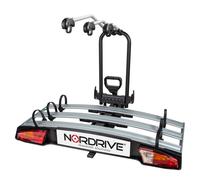 Nordrive Portabiciclette per gancio traino Wave 3 – 3 bici – Struttura in acciaio