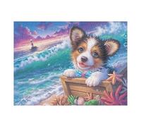 Wave Corgi Puzzle 500 Pezzi Raffaello Per Collezionisti Cartone Di Alta Qualità Opere Rinascimentali Per Decorazione Ufficio Da Passatempo Qualità Premium 500 PCS
