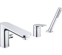 Wave Duravit, robinetterie de baignoire 3 trous, saillie 200 mm, WA5260000070, WA5260000070, Colorazione: acciaio inossidabile spazzolato